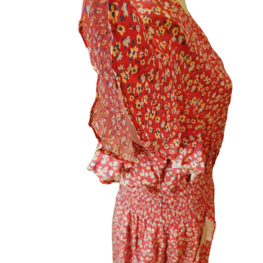 NWOT Sincerely Jules Womans Size XL Floral Dress Ruffles Flutter Sleeves - Picture 4 of 9